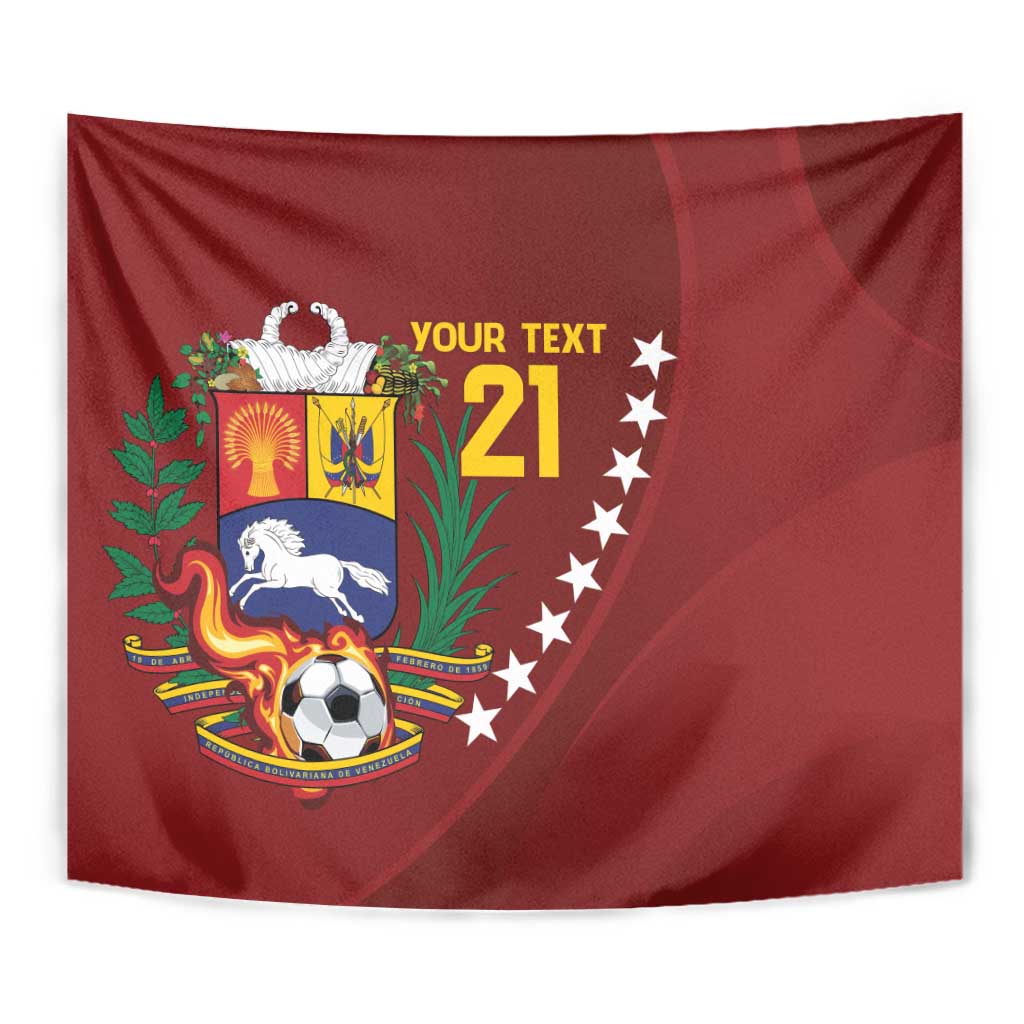 Venezuela Football Custom Tapestry La Vinotinto Red Wine Coat of Arms LT9