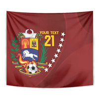 Venezuela Football Custom Tapestry La Vinotinto Red Wine Coat of Arms LT9