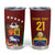 Venezuela Football Custom Tumbler Cup La Vinotinto Red Wine Coat of Arms