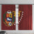 Venezuela Football Custom Window Curtain La Vinotinto Red Wine Coat of Arms LT9