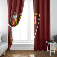 Venezuela Football Custom Window Curtain La Vinotinto Red Wine Coat of Arms