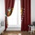 Venezuela Football Custom Window Curtain La Vinotinto Red Wine Coat of Arms LT9