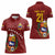 Venezuela Football Custom Women Polo Shirt La Vinotinto Red Wine Coat of Arms