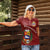 Venezuela Football Custom Women Polo Shirt La Vinotinto Red Wine Coat of Arms