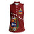 Venezuela Football Custom Women Sleeveless Polo Shirt La Vinotinto Red Wine Coat of Arms