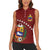 Venezuela Football Custom Women Sleeveless Polo Shirt La Vinotinto Red Wine Coat of Arms