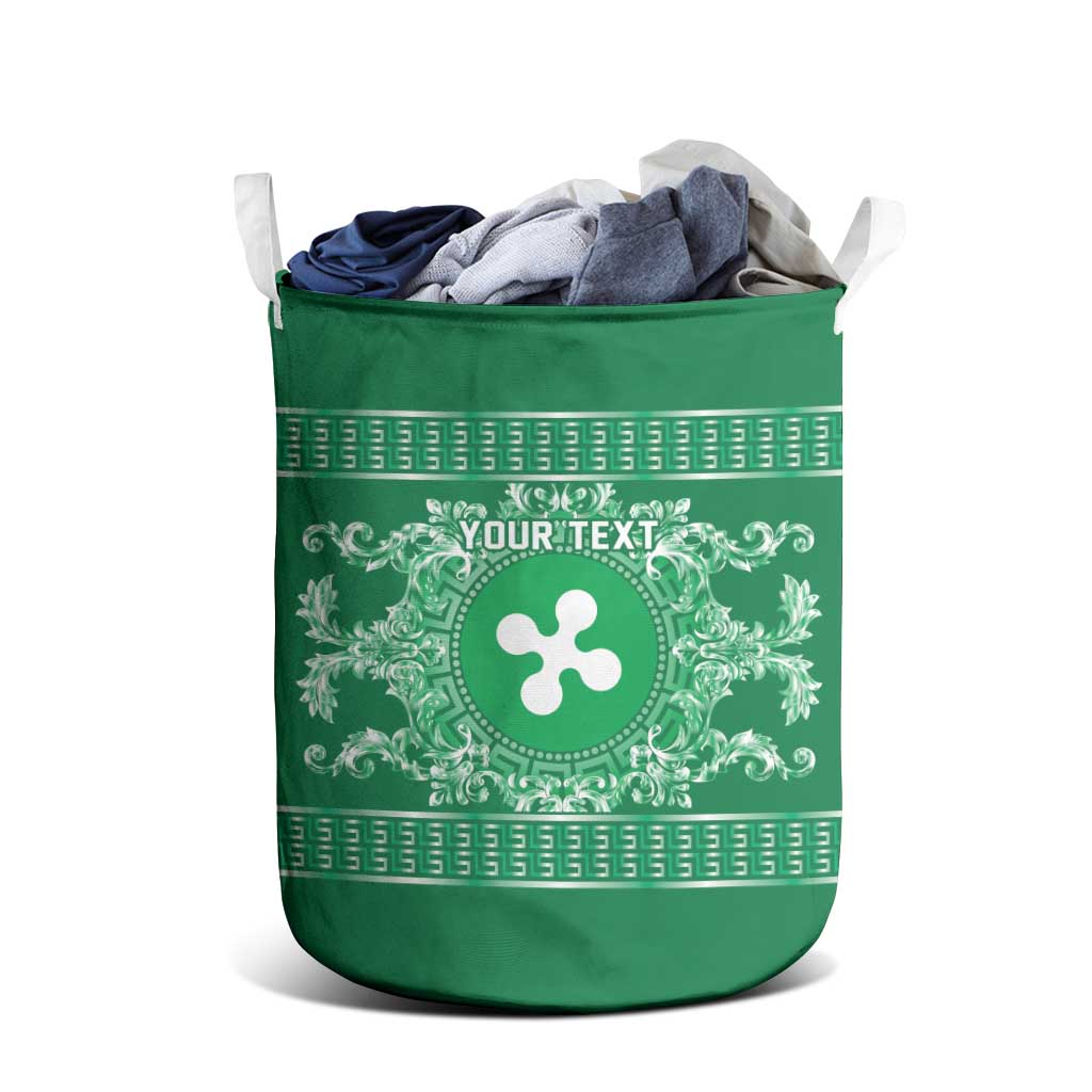 Personalized Italy Lombardy Laundry Basket Baroque Motif