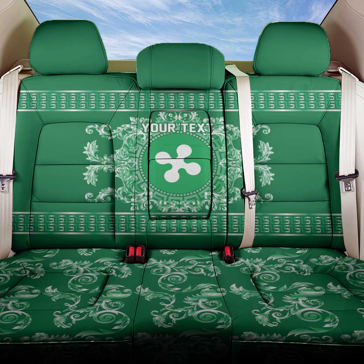 Personalized Italy Lombardy Back Car Seat Cover Baroque Motif