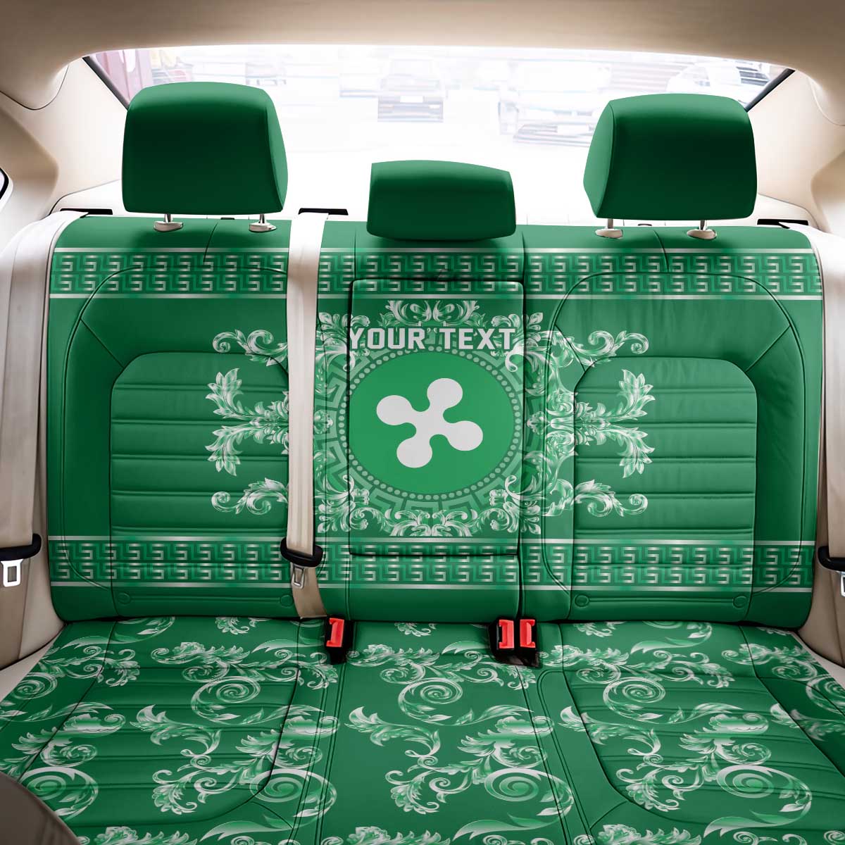 Personalized Italy Lombardy Back Car Seat Cover Baroque Motif