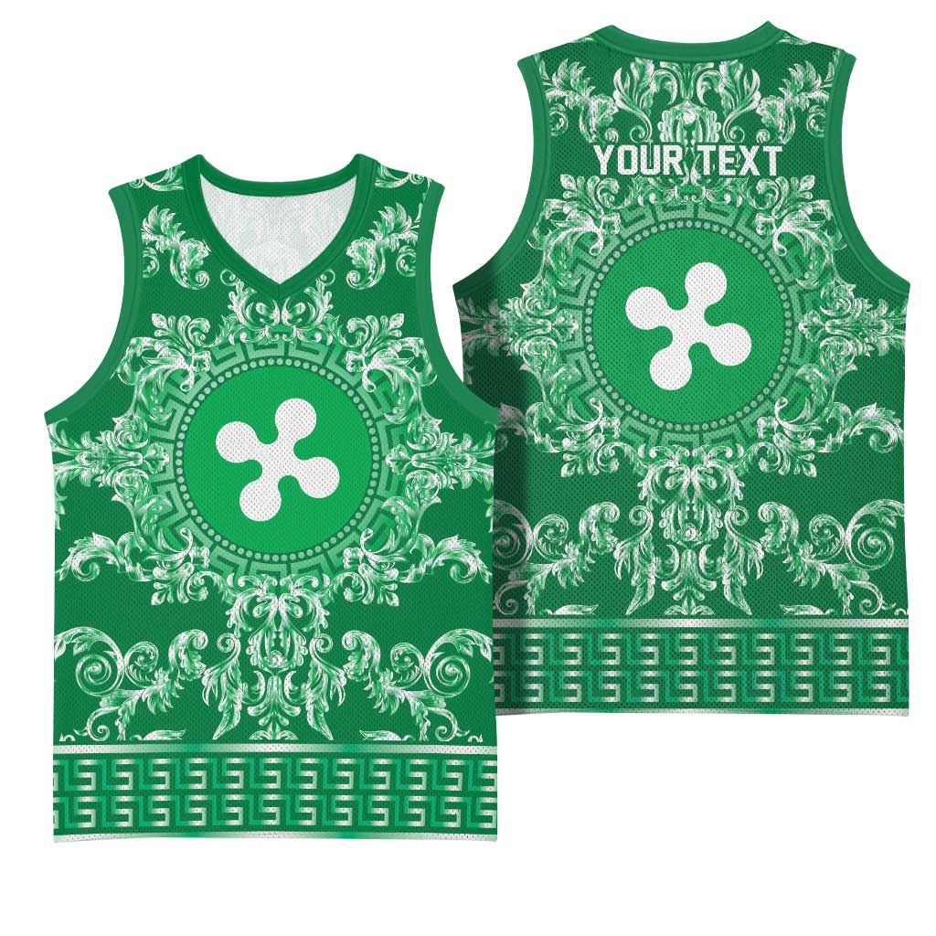 Personalized Italy Lombardy Basketball Jersey Baroque Motif