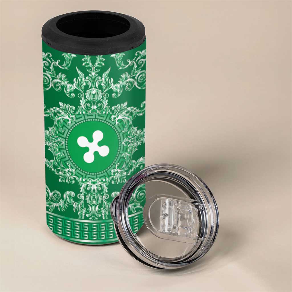 Personalized Italy Lombardy 4 in 1 Can Cooler Tumbler Baroque Motif