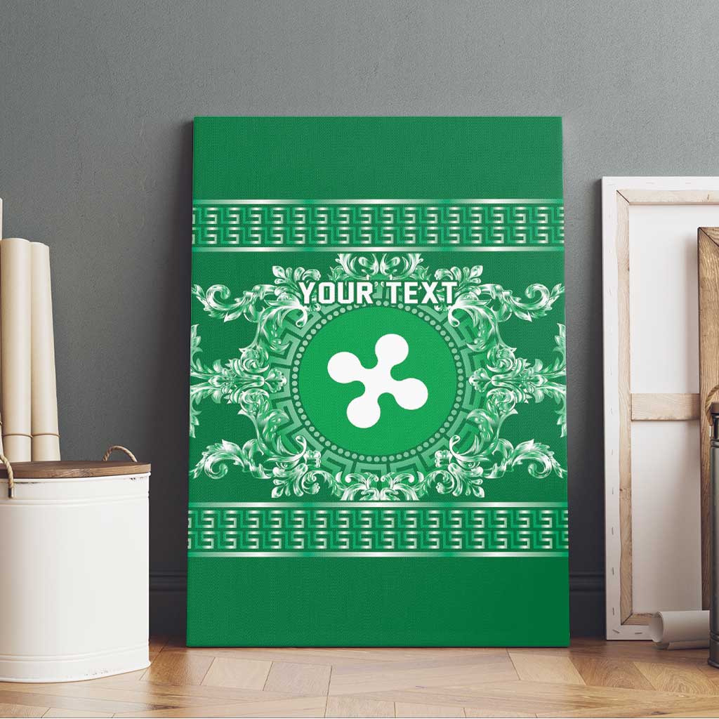 Personalized Italy Lombardy Canvas Wall Art Baroque Motif
