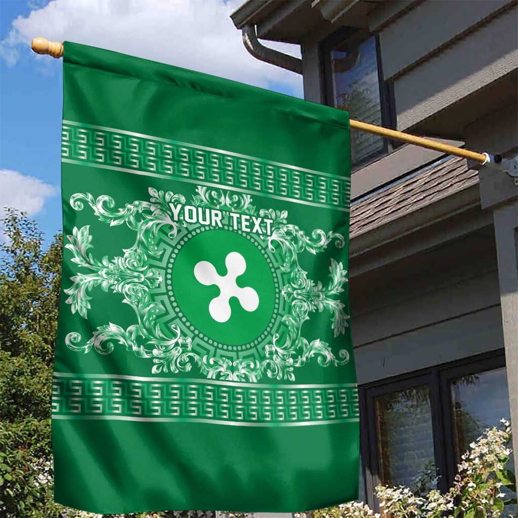 Personalized Italy Lombardy Garden Flag Baroque Motif