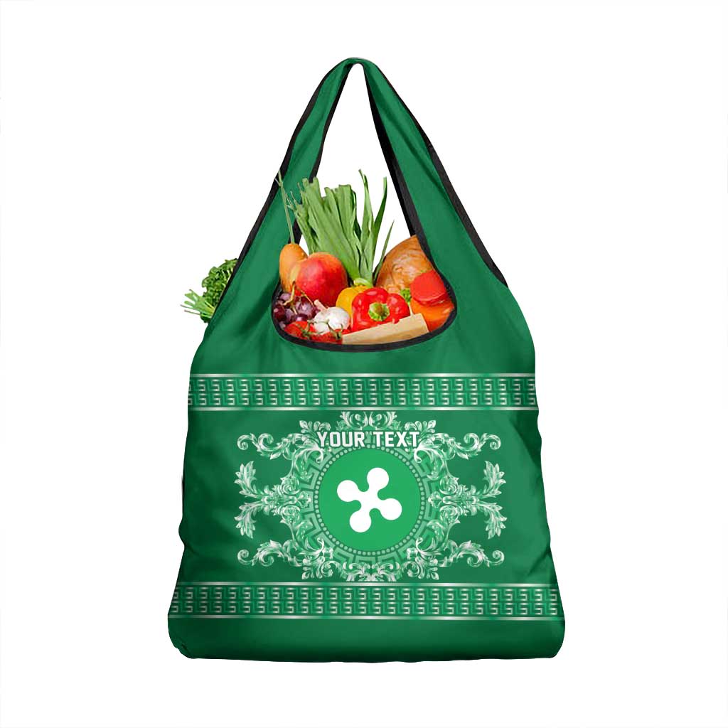 Personalized Italy Lombardy Grocery Bag Baroque Motif