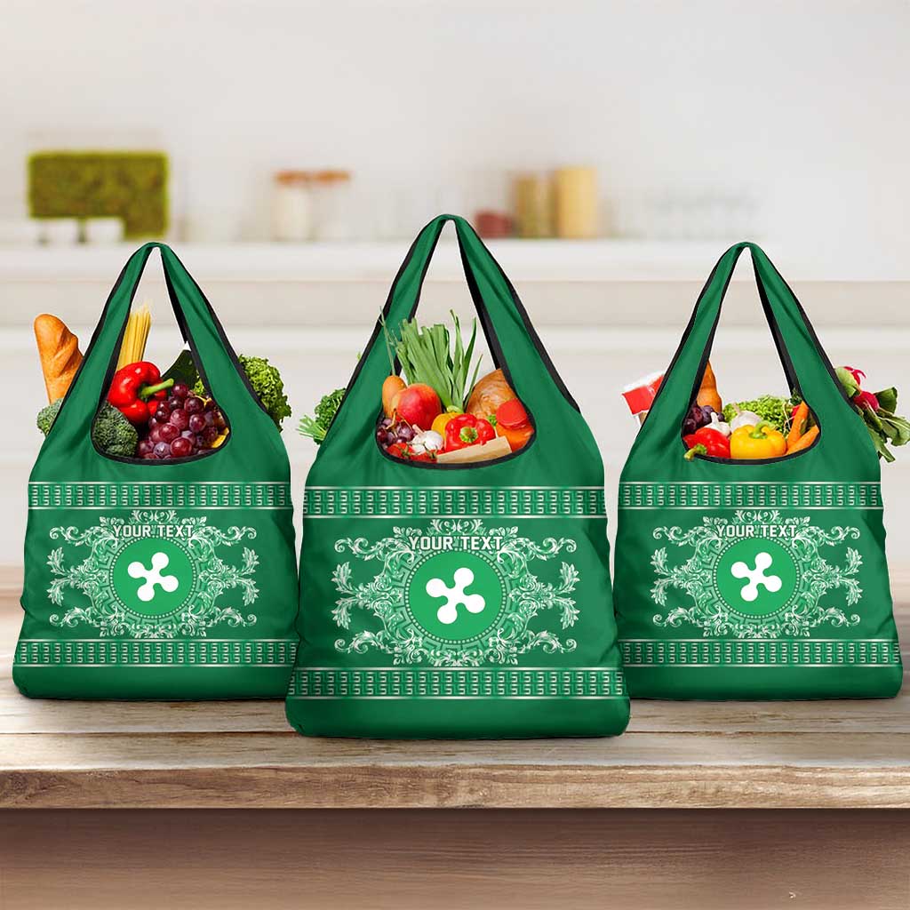 Personalized Italy Lombardy Grocery Bag Baroque Motif