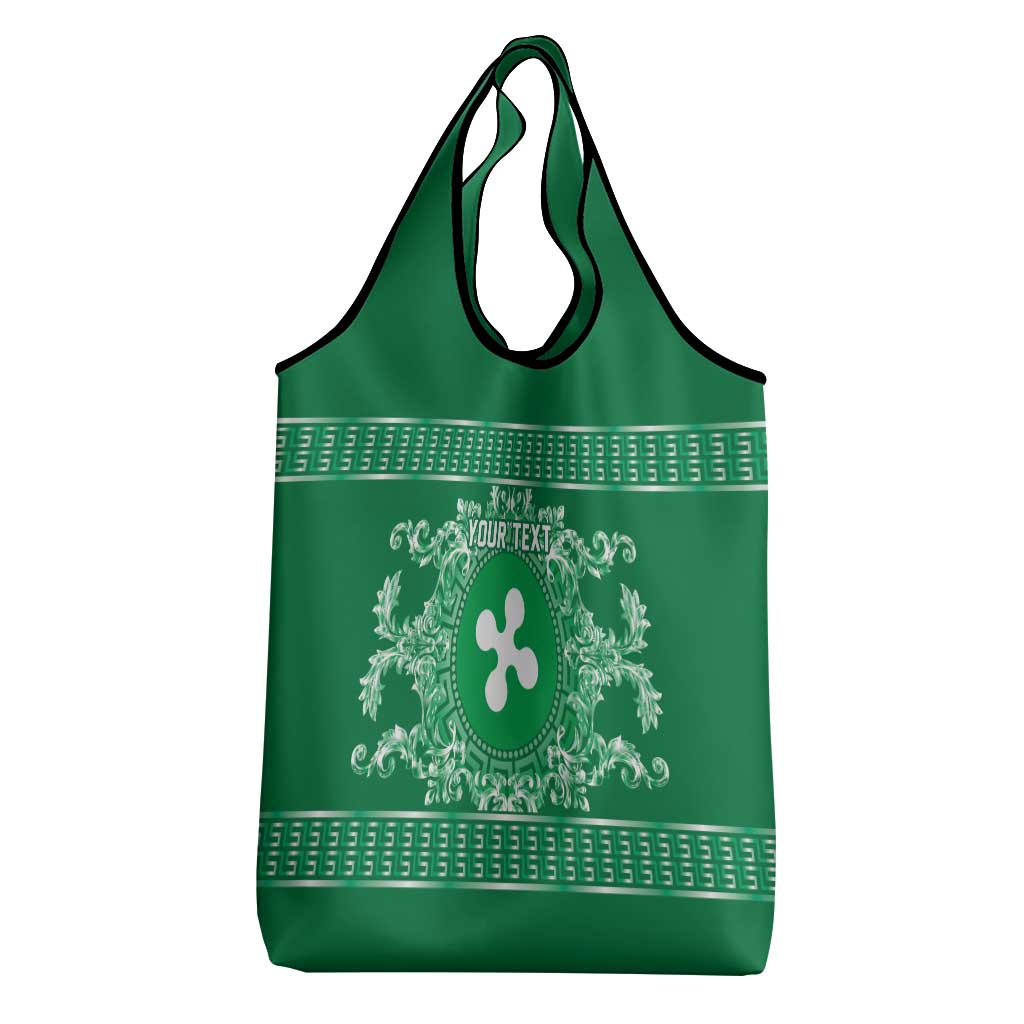 Personalized Italy Lombardy Grocery Bag Baroque Motif
