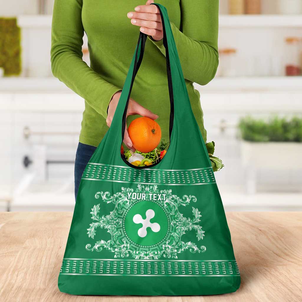 Personalized Italy Lombardy Grocery Bag Baroque Motif