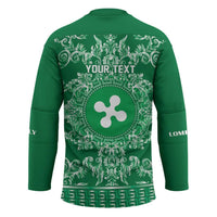Personalized Italy Lombardy Hockey Jersey Baroque Motif