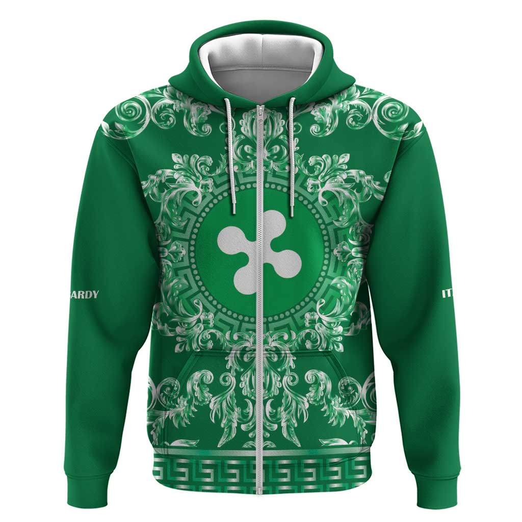 Personalized Italy Lombardy Hoodie Baroque Motif