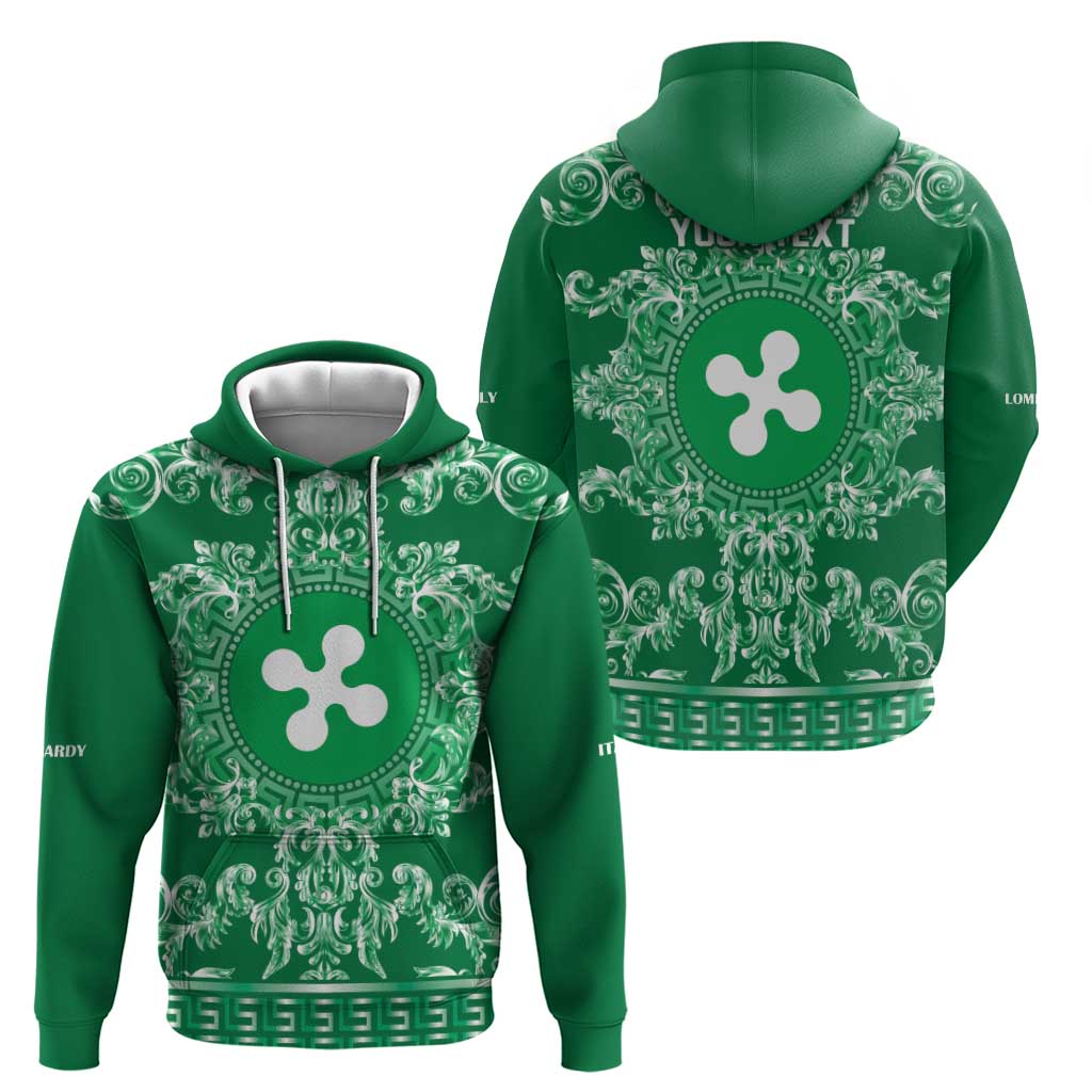Personalized Italy Lombardy Hoodie Baroque Motif