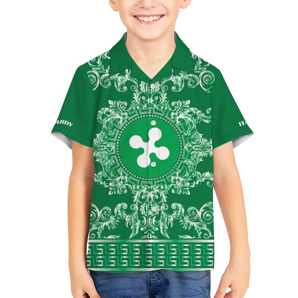 Personalized Italy Lombardy Kid Hawaiian Shirt Baroque Motif