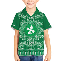 Personalized Italy Lombardy Kid Hawaiian Shirt Baroque Motif