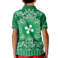 Personalized Italy Lombardy Kid Polo Shirt Baroque Motif