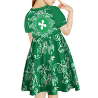 Personalized Italy Lombardy Kid Short Sleeve Dress Baroque Motif