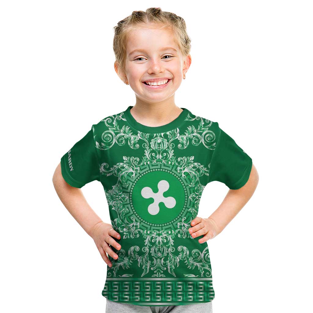 Personalized Italy Lombardy Kid T Shirt Baroque Motif