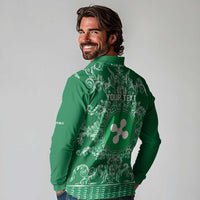 Personalized Italy Lombardy Long Sleeve Polo Shirt Baroque Motif