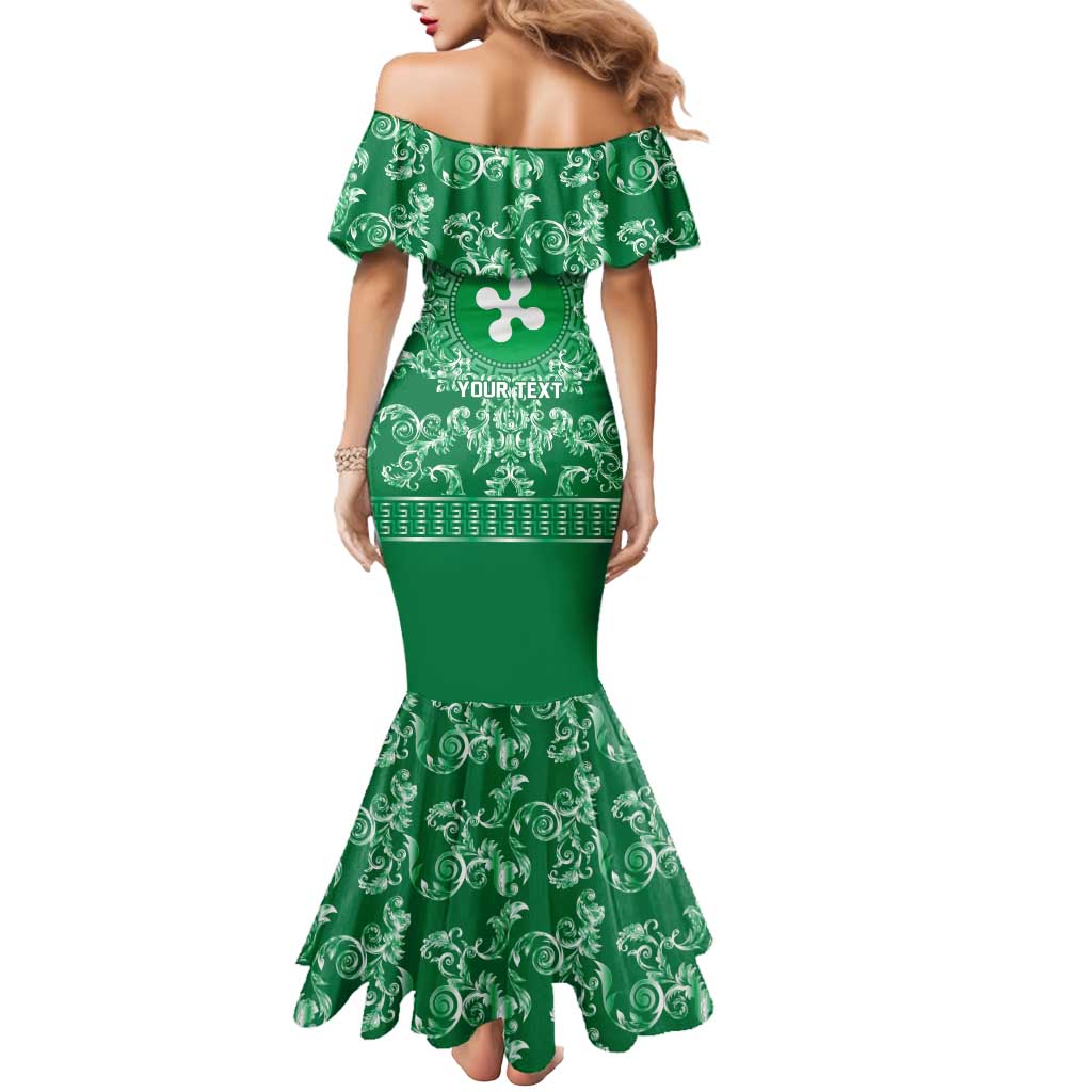 Personalized Italy Lombardy Mermaid Dress Baroque Motif