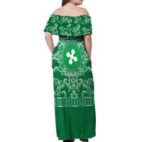 Personalized Italy Lombardy Off Shoulder Maxi Dress Baroque Motif