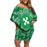Personalized Italy Lombardy Off Shoulder Short Dress Baroque Motif