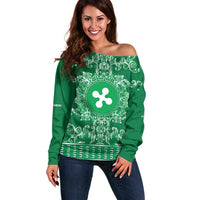 Personalized Italy Lombardy Off Shoulder Sweater Baroque Motif