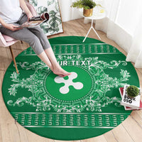 Personalized Italy Lombardy Round Carpet Baroque Motif