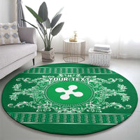 Personalized Italy Lombardy Round Carpet Baroque Motif