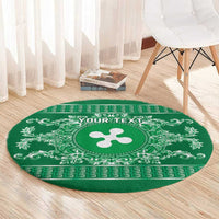 Personalized Italy Lombardy Round Carpet Baroque Motif