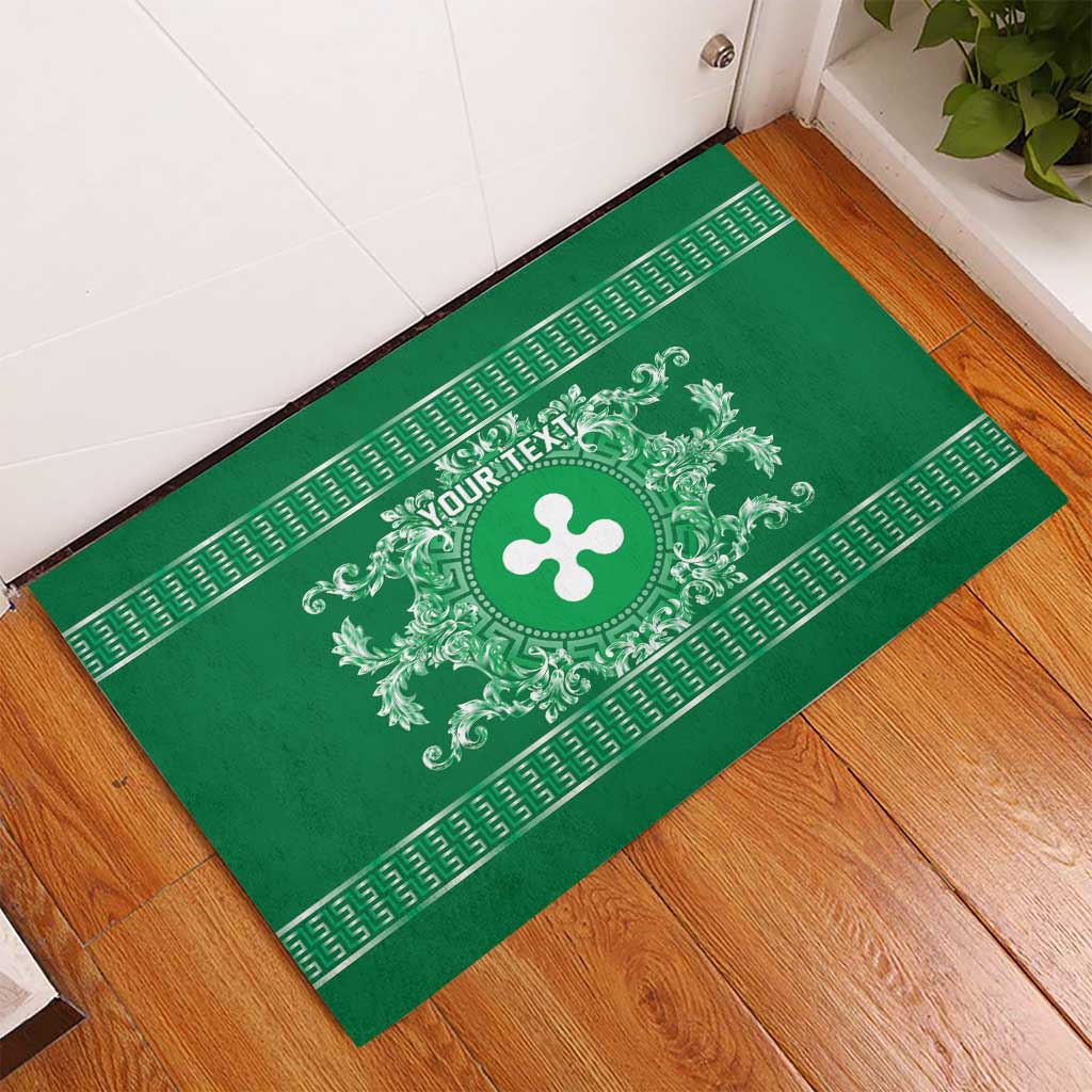 Personalized Italy Lombardy Rubber Doormat Baroque Motif