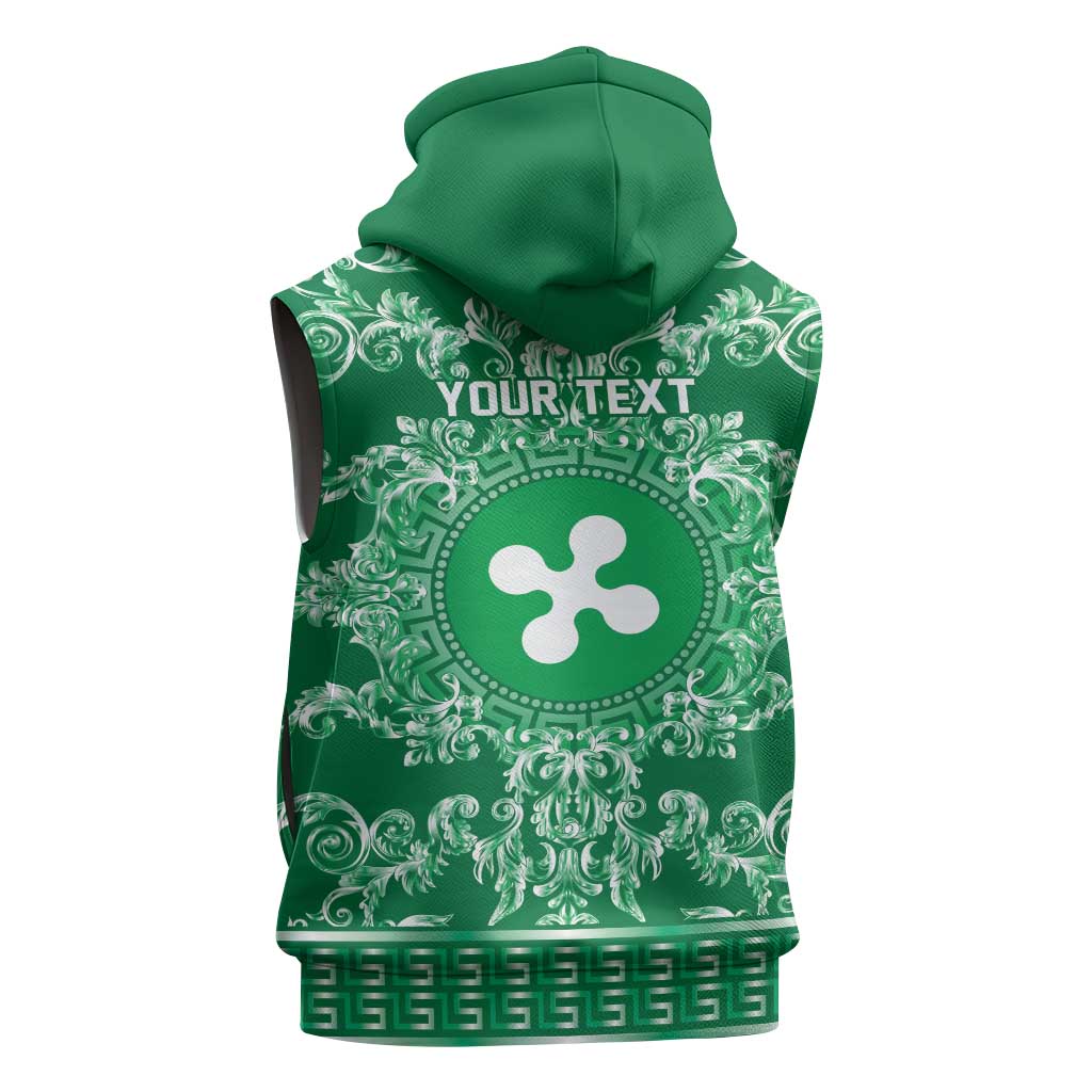 Personalized Italy Lombardy Sleeveless Hoodie Baroque Motif