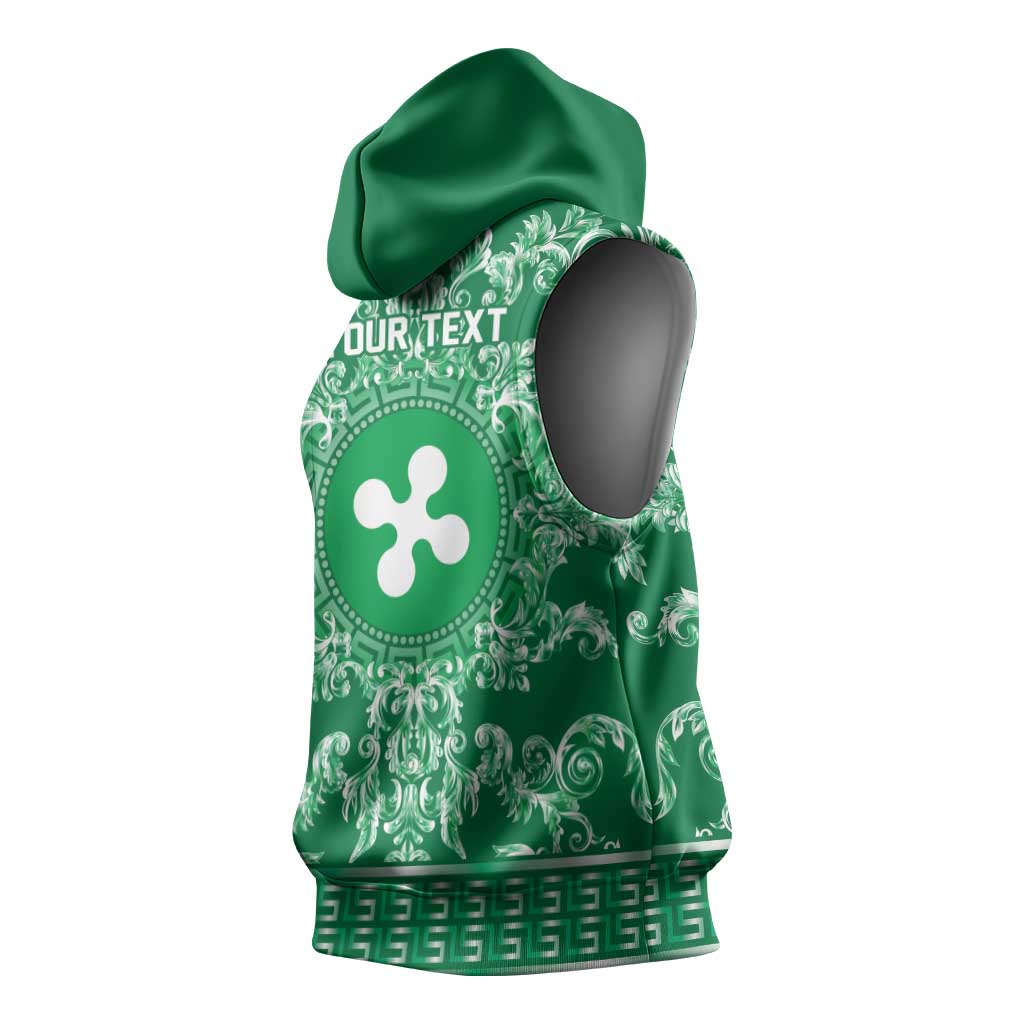 Personalized Italy Lombardy Sleeveless Hoodie Baroque Motif