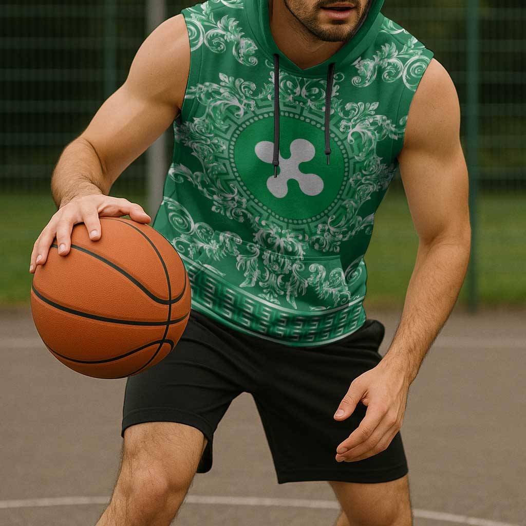 Personalized Italy Lombardy Sleeveless Hoodie Baroque Motif