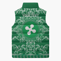 Personalized Italy Lombardy Sleeveless Puffer Jacket Baroque Motif