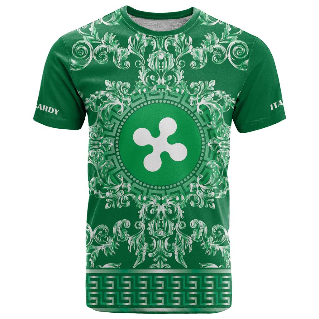 Personalized Italy Lombardy T Shirt Baroque Motif