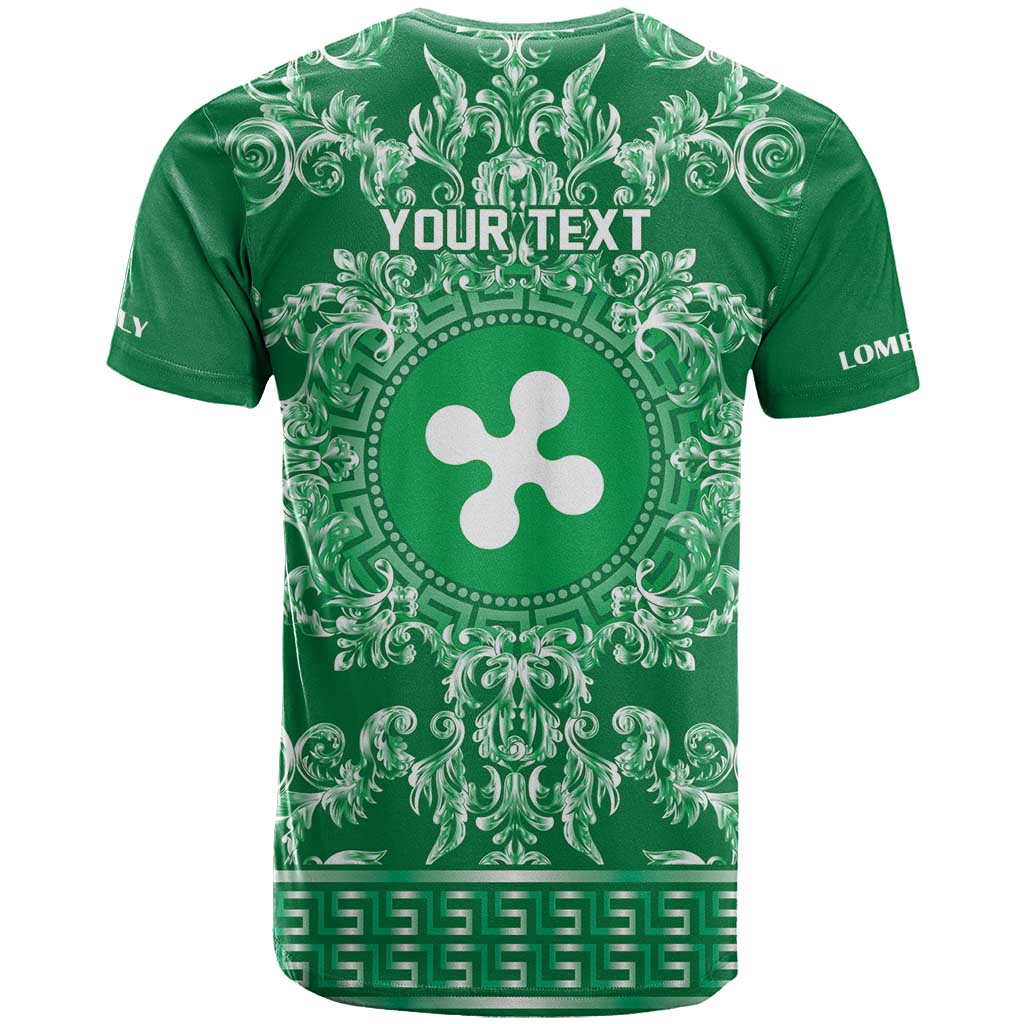 Personalized Italy Lombardy T Shirt Baroque Motif