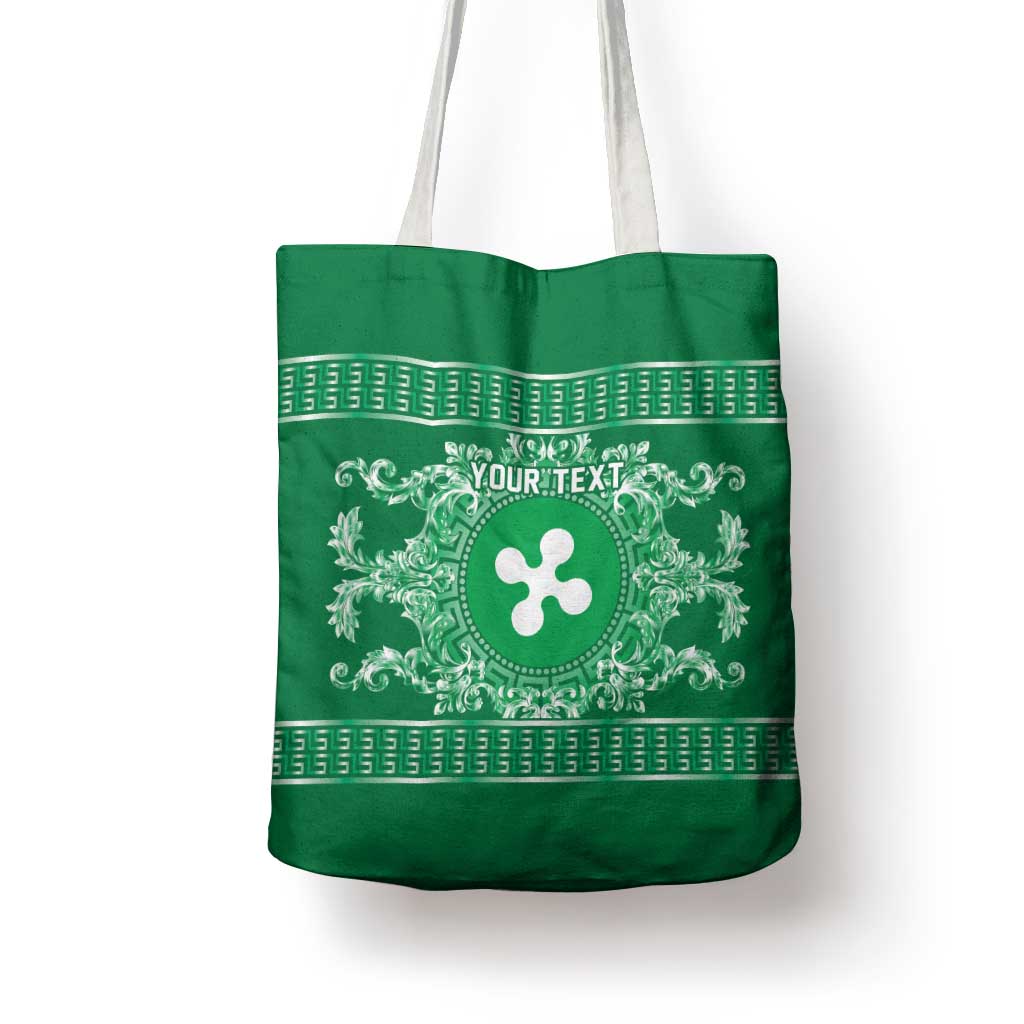 Personalized Italy Lombardy Tote Bag Baroque Motif