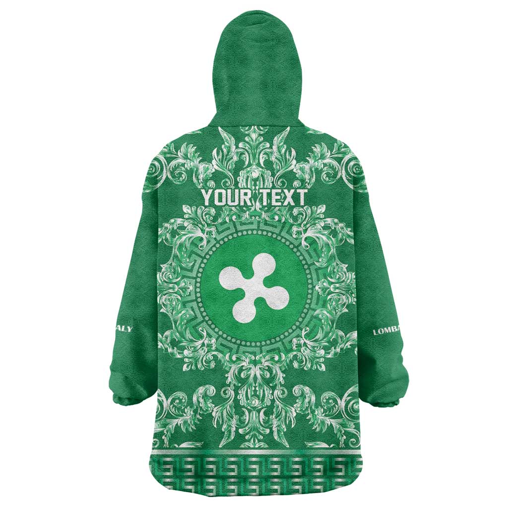 Personalized Italy Lombardy Wearable Blanket Hoodie Baroque Motif
