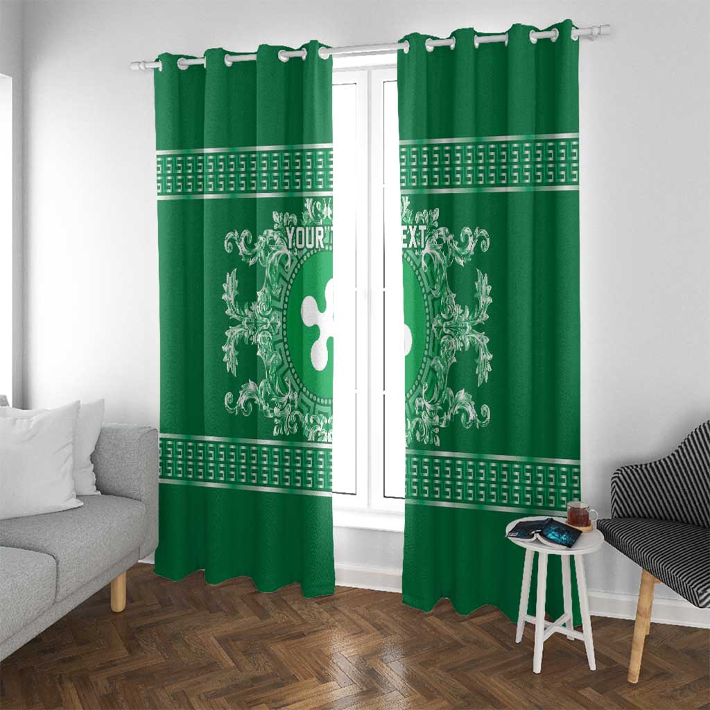 Personalized Italy Lombardy Window Curtain Baroque Motif
