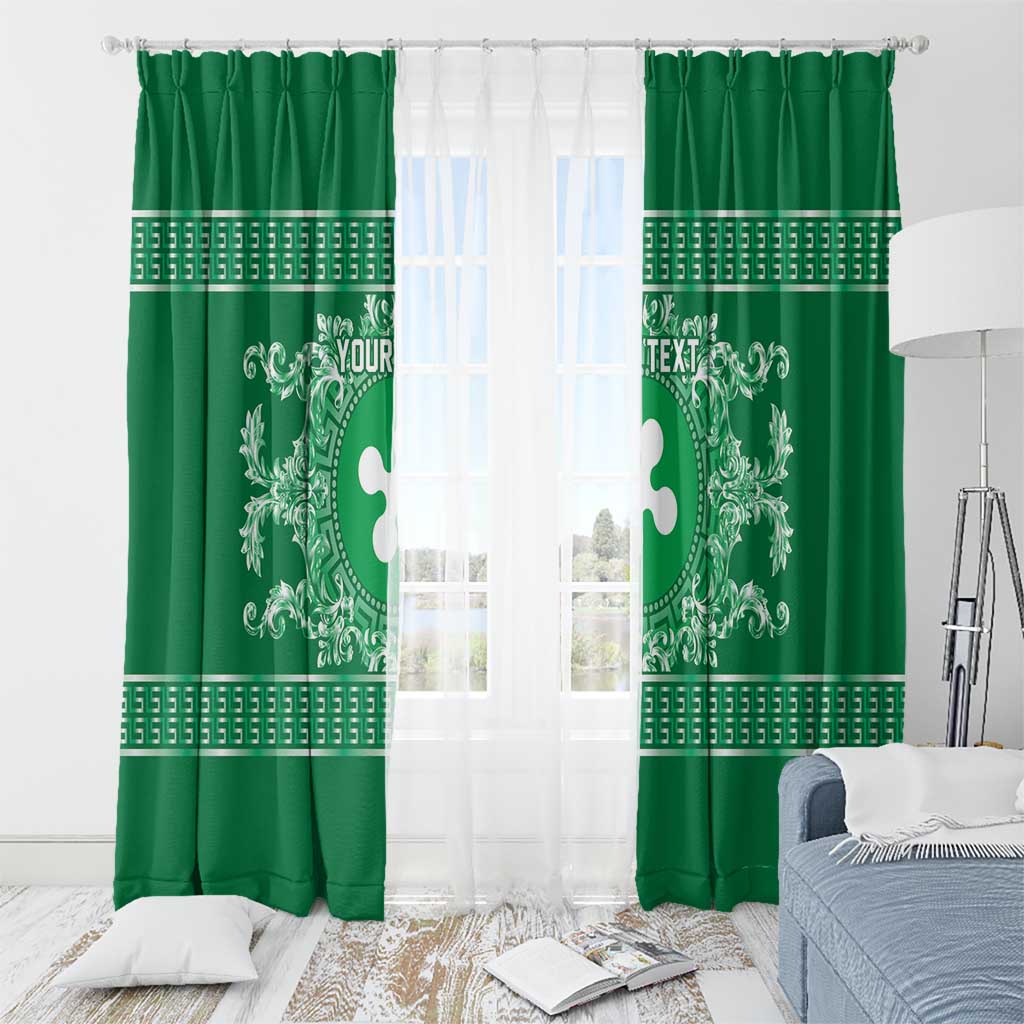 Personalized Italy Lombardy Window Curtain Baroque Motif
