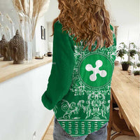 Personalized Italy Lombardy Women Casual Shirt Baroque Motif