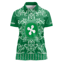 Personalized Italy Lombardy Women Polo Shirt Baroque Motif